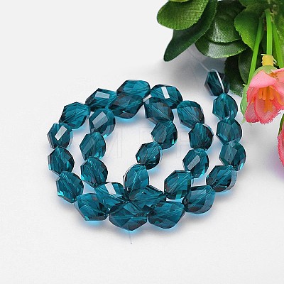 Faceted Polyhedron Imitation Austrian Crystal Bead Strands G-M190-11x8mm-24A-1