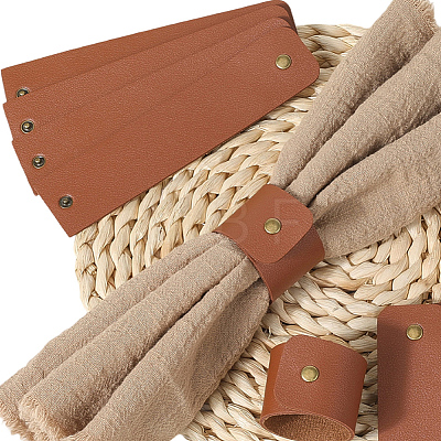 8Pcs Imitation Leather Napkin Rings AJEW-CL0005-39-1