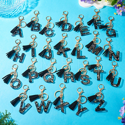 1Pc Resin Letter Keychains KEYC-TADJ0001-09R-1