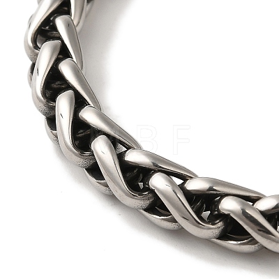 316 Surgical Stainless Steel Wheat Chain Viking Raven Skull Bracelets BJEW-Q349-05AS-03-1