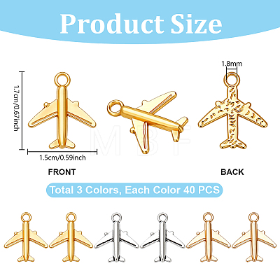 120Pcs 3 Colors Alloy Pendants FIND-PH0038-49-1