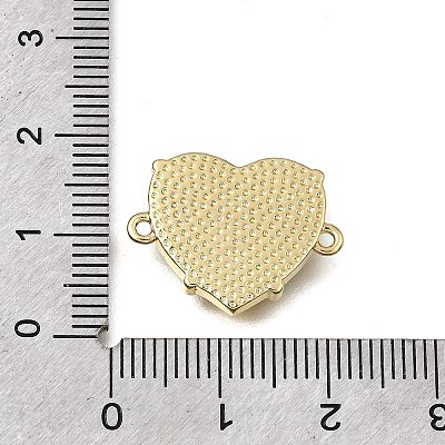 Heart Brass & Acrylic Connector Charms KK-G602-12B-04-1