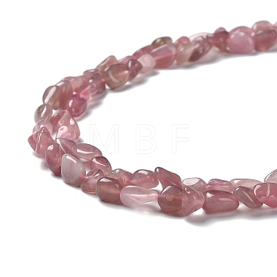 Natural Rose Quartz Beads Strands G-P497-01A-02-1