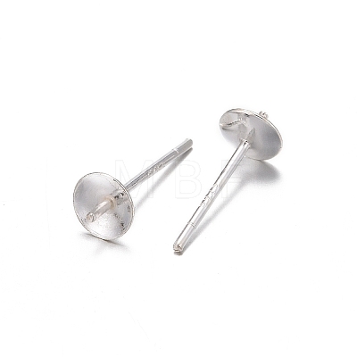 925 Sterling Silver Stud Earring Findings STER-A003-26-1