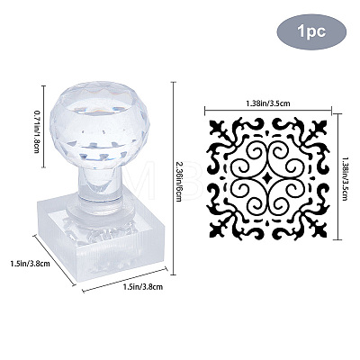 Clear Acrylic Soap Stamps DIY-WH0445-005-1