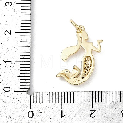 Rack Plating Brass Micro Pave Cubic Zirconia Pendants KK-H509-17G-1