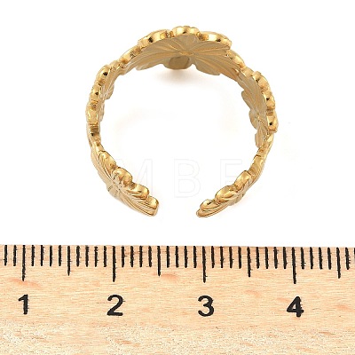 304 Stainless Steel Open Cuff Rings for Women RJEW-U060-01B-G-1