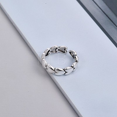 Adjustable Brass Cuff Finger Rings for Women RJEW-BB70597-1