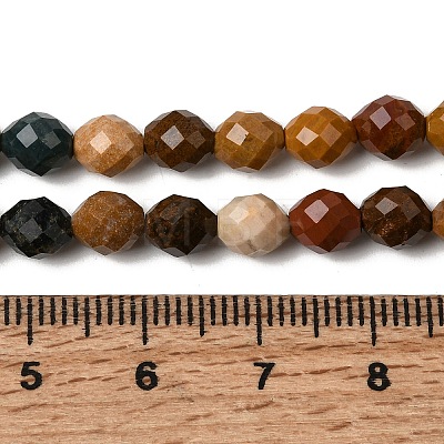 Natural Ocean Jasper Beads Strands G-K376-F17-01-1