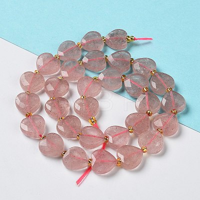 Natural Strawberry Quartz Beads Strands G-B044-B11-01-1