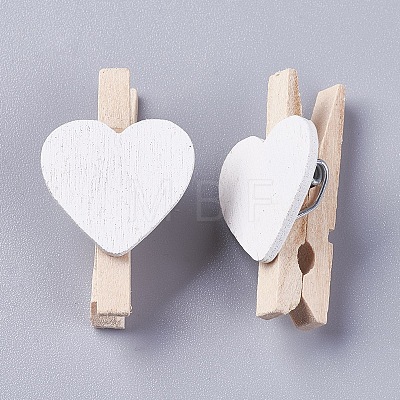 Wooden Craft Pegs Clips WOOD-WH0005-A01-1