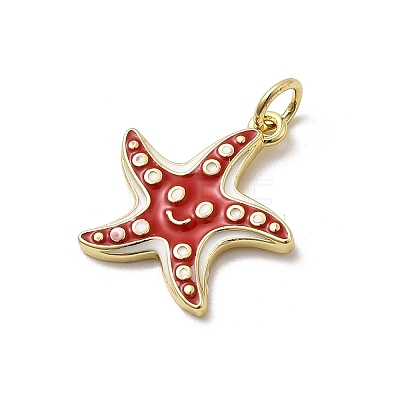Brass Enamel Pendants KK-P338-03C-G01-1