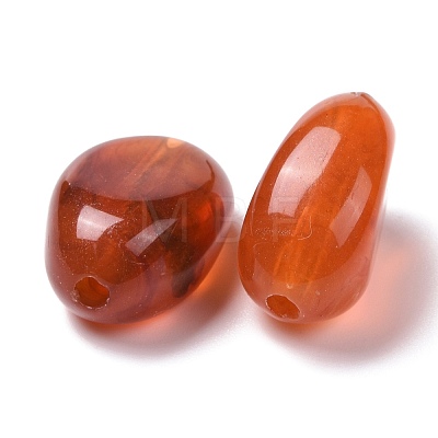 Oval Imitation Gemstone Acrylic Beads OACR-R052-11-1