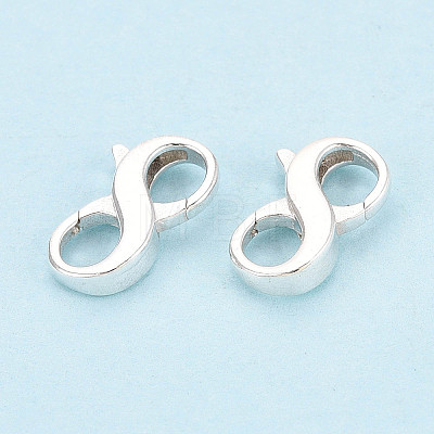 925 Sterling Silver Double Opening Lobster Claw Clasps STER-T008-73S-01-1