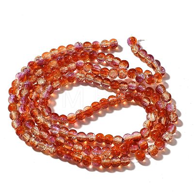 Crackle Glass Beads Strands CCG-C002-6mm-05-1