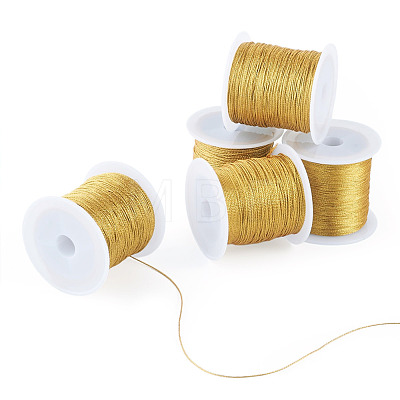 5 Rolls 5 Sizes Round PET Metallic Thread MCOR-TA0001-02B-1