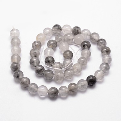 Natural Cloudy Quartz Beads Strands G-G735-37-8mm-1