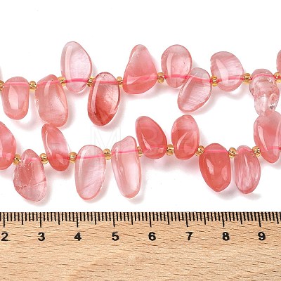Cherry Quartz Glass Beads Strands G-P604-A10-01-1