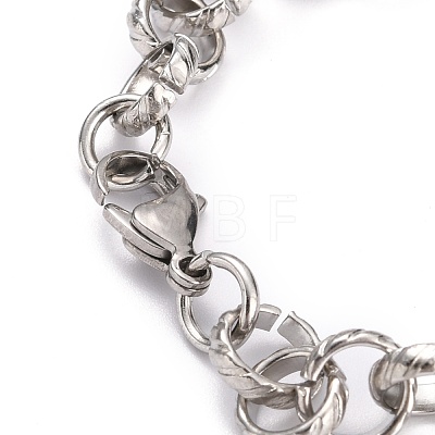 Tarnish Resistant 304 Stainless Steel Rolo Chain Bracelets BJEW-Z011-05P-1