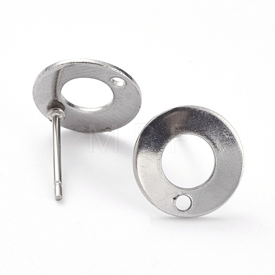 304 Stainless Steel Stud Earring Findings STAS-J032-28-1