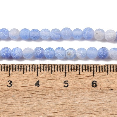 Natural Crackle Agate Beads Strands G-G055-4mm-7-1