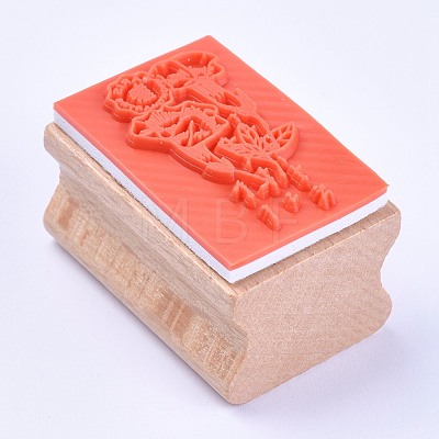 Wooden Stamps AJEW-WH0085-A06-1