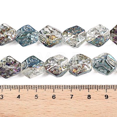 Electroplate Glass Beads Strands EGLA-N012-08S-1