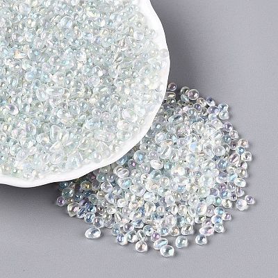 Transparent Electroplate Glass Beads EGLA-Q138-01A-1