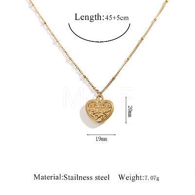304 Stainless Steel Pendant Necklaces WGFEF8E-08-1