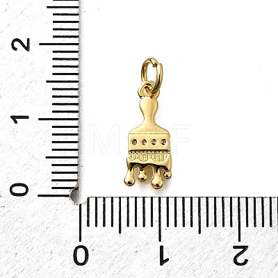 Brass Micro Pave Cubic Zirconia Charms KK-P295-04G-1