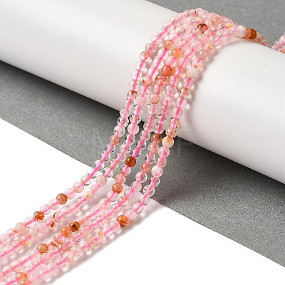 Natural Cherry Blossom Agate Beads Strands G-B090-A15-02-1