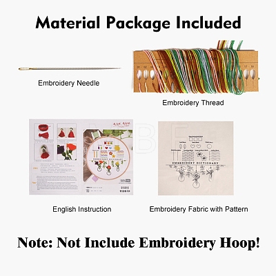 DIY Embroidery Kit DIY-P077-155-1