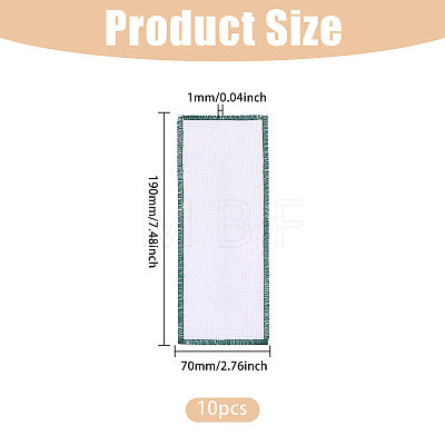 Cotton Blank Bookmarks AJEW-WH0643-200B-07-1