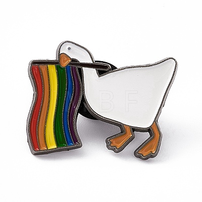 Rainbow Color Pride Flag Animal Enamel Pin JEWB-A005-11-01-1
