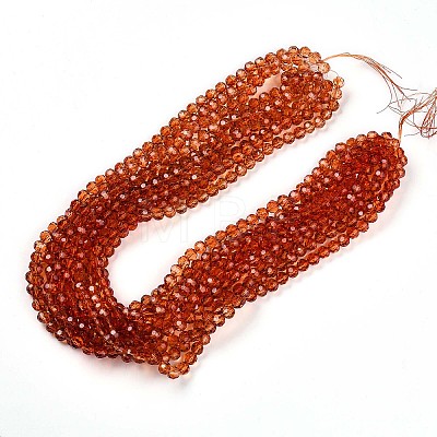 Baking Paint Transparent Glass Beads Strands DGLA-A035-T8mm-A04-1