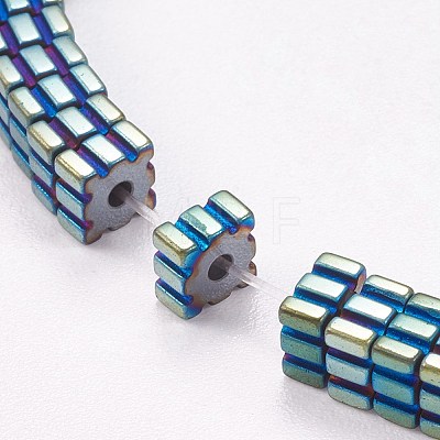 Electroplated Non-magnetic Synthetic Hematite Beads Strands G-P367-D-1