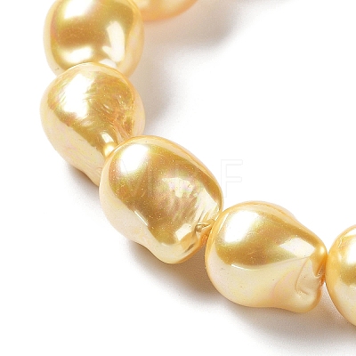 Electroplated Shell Pearl Beads Strands BSHE-G035-01B-06-1