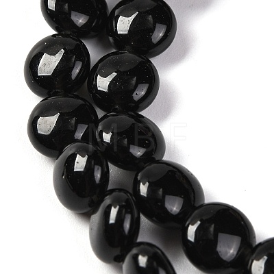 Natural Black Stone Beads Strands G-T047-A17-01-1