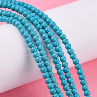 Synthetic Turquoise Beads Strands TURQ-G106-4mm-02F-1