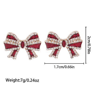 Christmas Alloy Dangle Stud Earrings FS-WG10992-04-1