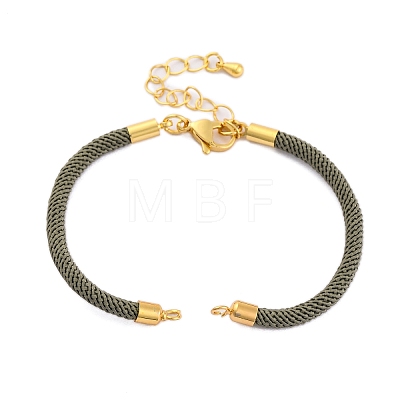 Nylon Cords Bracelet Makings Fit for Connector Charms AJEW-P116-02G-24-1