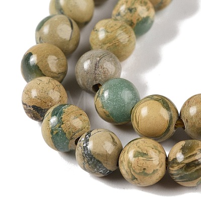 Natural Verdite Stone Beads Strands G-P530-B07-02-1