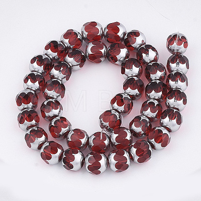 Electroplate Glass Beads Strands X-EGLA-T019-02A-1