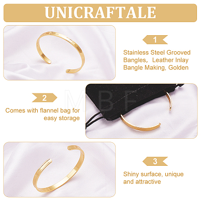 Unicraftale 2Pcs Brass Grooved Open Cuff Bangles Set for Women BJEW-UN0001-31-1