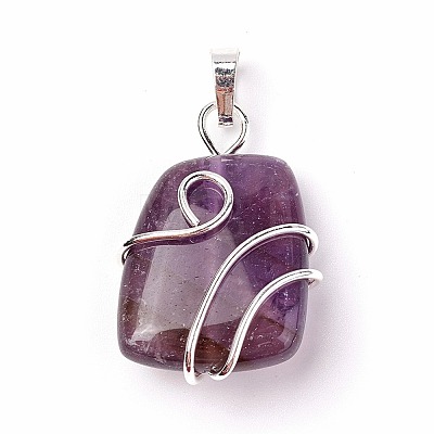 Natural Amethyst Pendants G-I220-D02-1