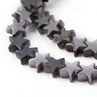 Electroplated Non-magnetic Synthetic Hematite Beads Strands G-P408-B-1