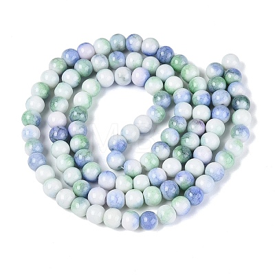 Opaque Ombre Effect Dyed Glass Beads Strands GLAA-Q106-04A-10-1