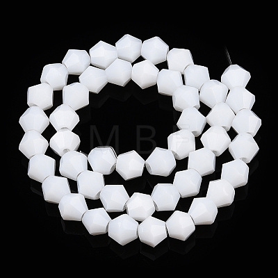 Opaque Solid Color Imitation Jade Glass Beads Strands EGLA-A039-P6mm-D15-1