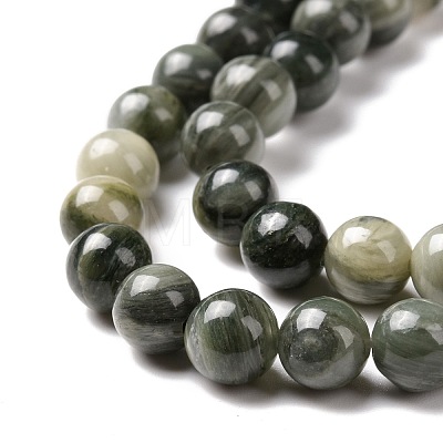 Natural Green Rutilated Quartz Beads Strands G-Q462-61-6mm-1