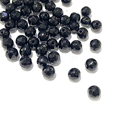Natural Black Onyx Beads X-G-D709-6mm-1